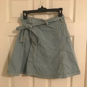 Powder blue Anthropologie skirt.